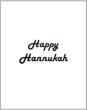 Hanukkah Greeting Card - Purple Stripes Menorah