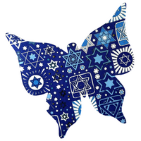 Fused Applique Butterfly - Tossed Stars (Navy)