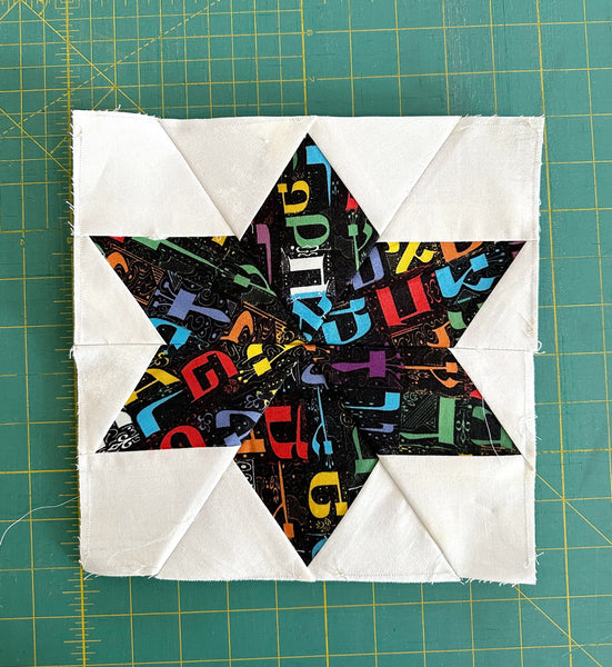 U FINISH IT - Aleph Bet Paper-Pieced Star