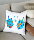 Dreidels & Stars - Jewish Fused Appliques (Teal) - 5 LEFT!