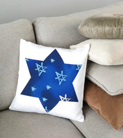 Jewish Fused Applique - Star of David - Blue & White Stars