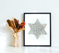 Jewish Fused Applique - Star of David - Silver