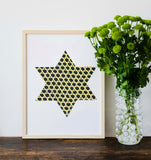 Jewish Fused Applique - Star of David - Weave