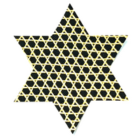 Jewish Fused Applique - Star of David - Weave