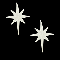 Fused Applique Stars of Bethlehem - 4-1/2 x 5-1/2