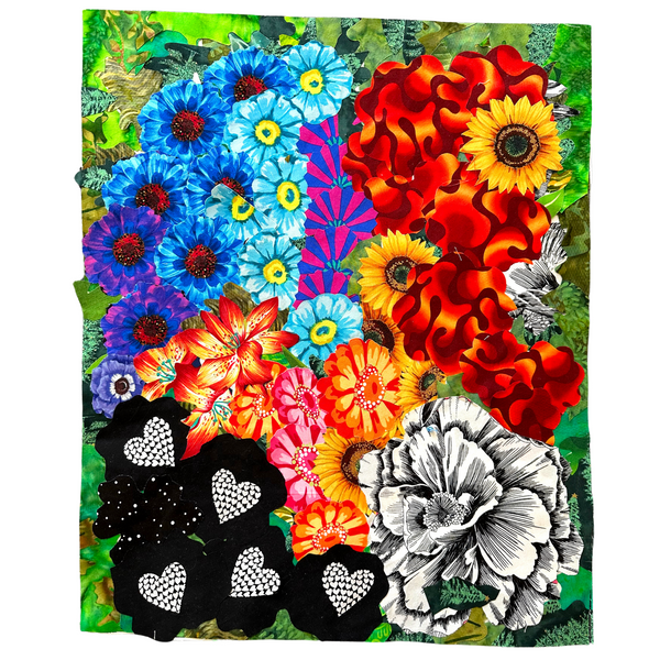 U FINISH IT - Fused Floral Applique Block #7 - 18x22