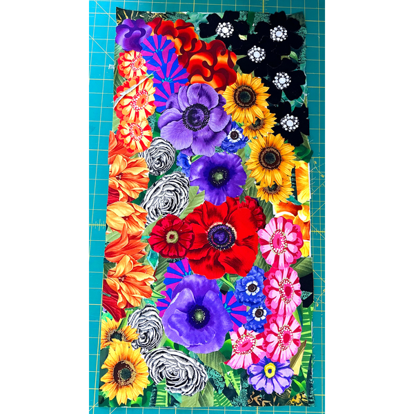 U FINISH IT - Fused Floral Applique Block #6 - 13x22