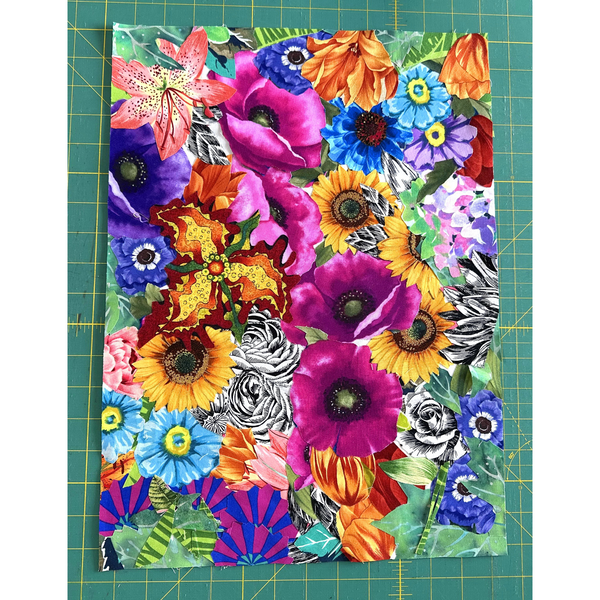 U FINISH IT - Fused Floral Applique Block #5 - 13x18